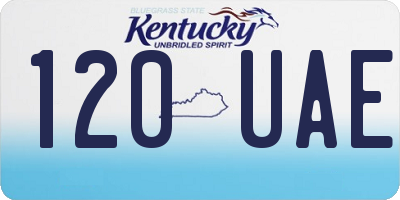 KY license plate 120UAE