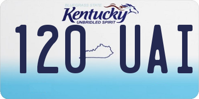 KY license plate 120UAI