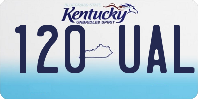 KY license plate 120UAL