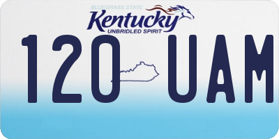 KY license plate 120UAM