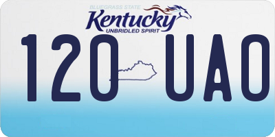 KY license plate 120UAO