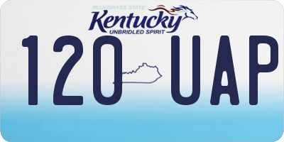 KY license plate 120UAP