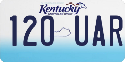 KY license plate 120UAR