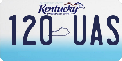 KY license plate 120UAS
