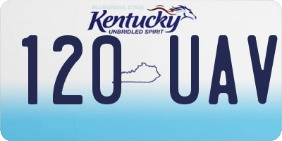 KY license plate 120UAV