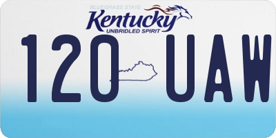 KY license plate 120UAW