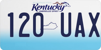 KY license plate 120UAX