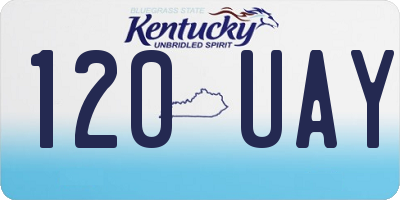 KY license plate 120UAY