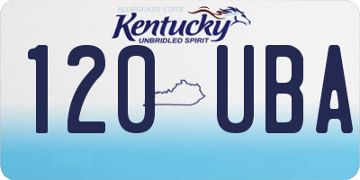 KY license plate 120UBA