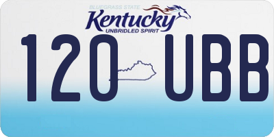 KY license plate 120UBB