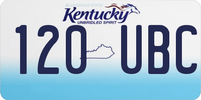 KY license plate 120UBC