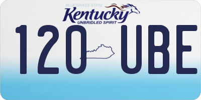 KY license plate 120UBE