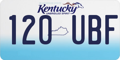 KY license plate 120UBF