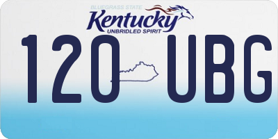 KY license plate 120UBG