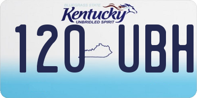 KY license plate 120UBH