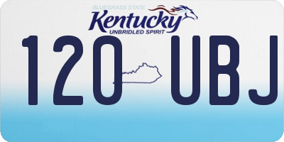 KY license plate 120UBJ