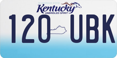 KY license plate 120UBK