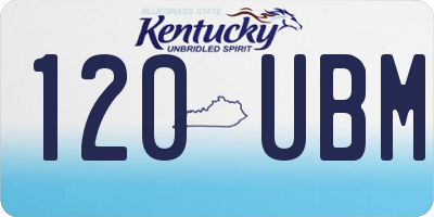 KY license plate 120UBM