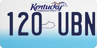 KY license plate 120UBN