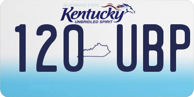 KY license plate 120UBP