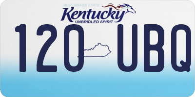 KY license plate 120UBQ