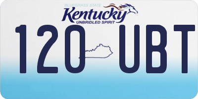 KY license plate 120UBT