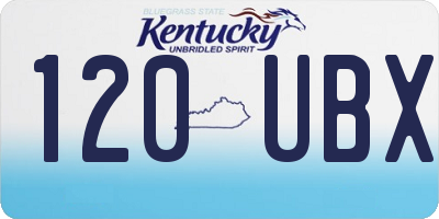 KY license plate 120UBX