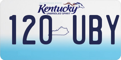 KY license plate 120UBY