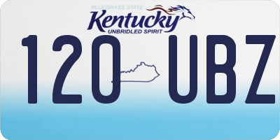 KY license plate 120UBZ