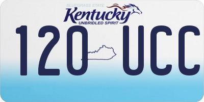 KY license plate 120UCC