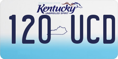 KY license plate 120UCD