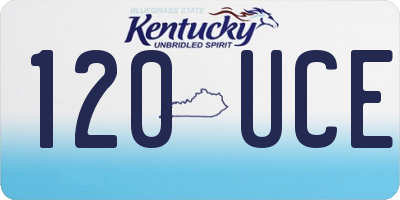 KY license plate 120UCE