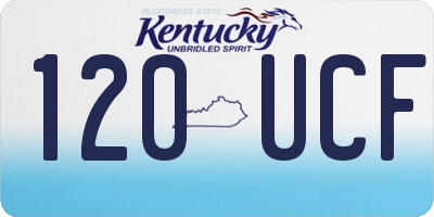 KY license plate 120UCF