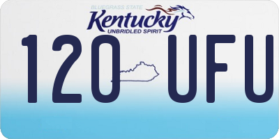 KY license plate 120UFU
