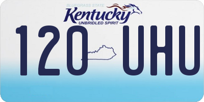 KY license plate 120UHU