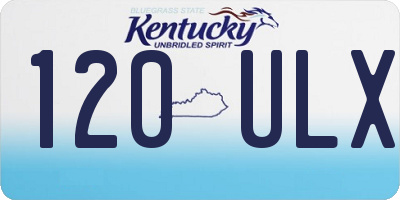 KY license plate 120ULX