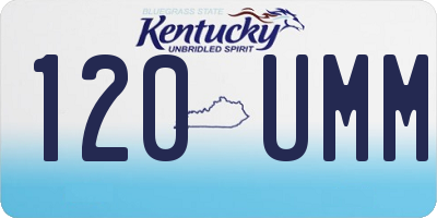 KY license plate 120UMM
