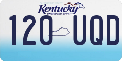 KY license plate 120UQD