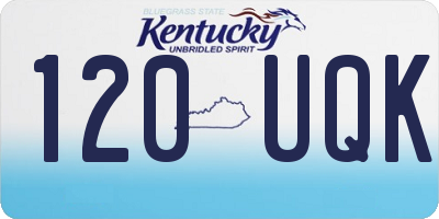 KY license plate 120UQK
