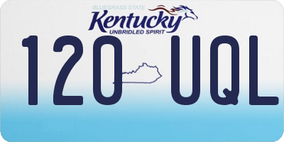 KY license plate 120UQL
