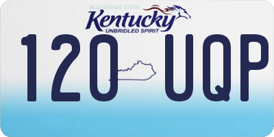 KY license plate 120UQP