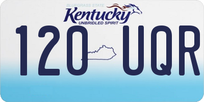 KY license plate 120UQR