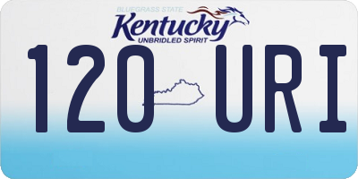 KY license plate 120URI
