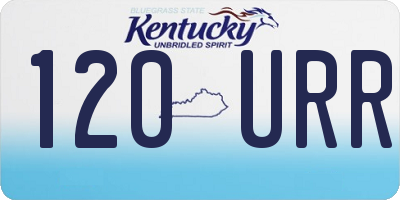 KY license plate 120URR