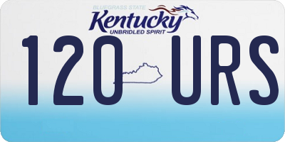 KY license plate 120URS