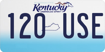 KY license plate 120USE
