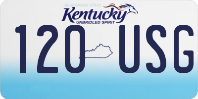 KY license plate 120USG