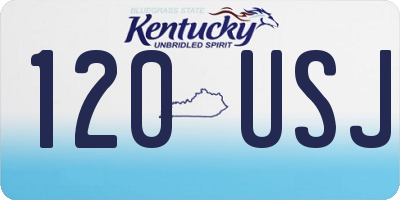 KY license plate 120USJ