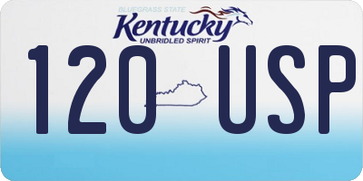 KY license plate 120USP