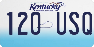 KY license plate 120USQ